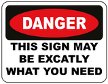 Danger with text sign - free edit